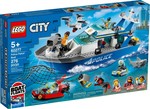 Le bateau de patrouille de la police